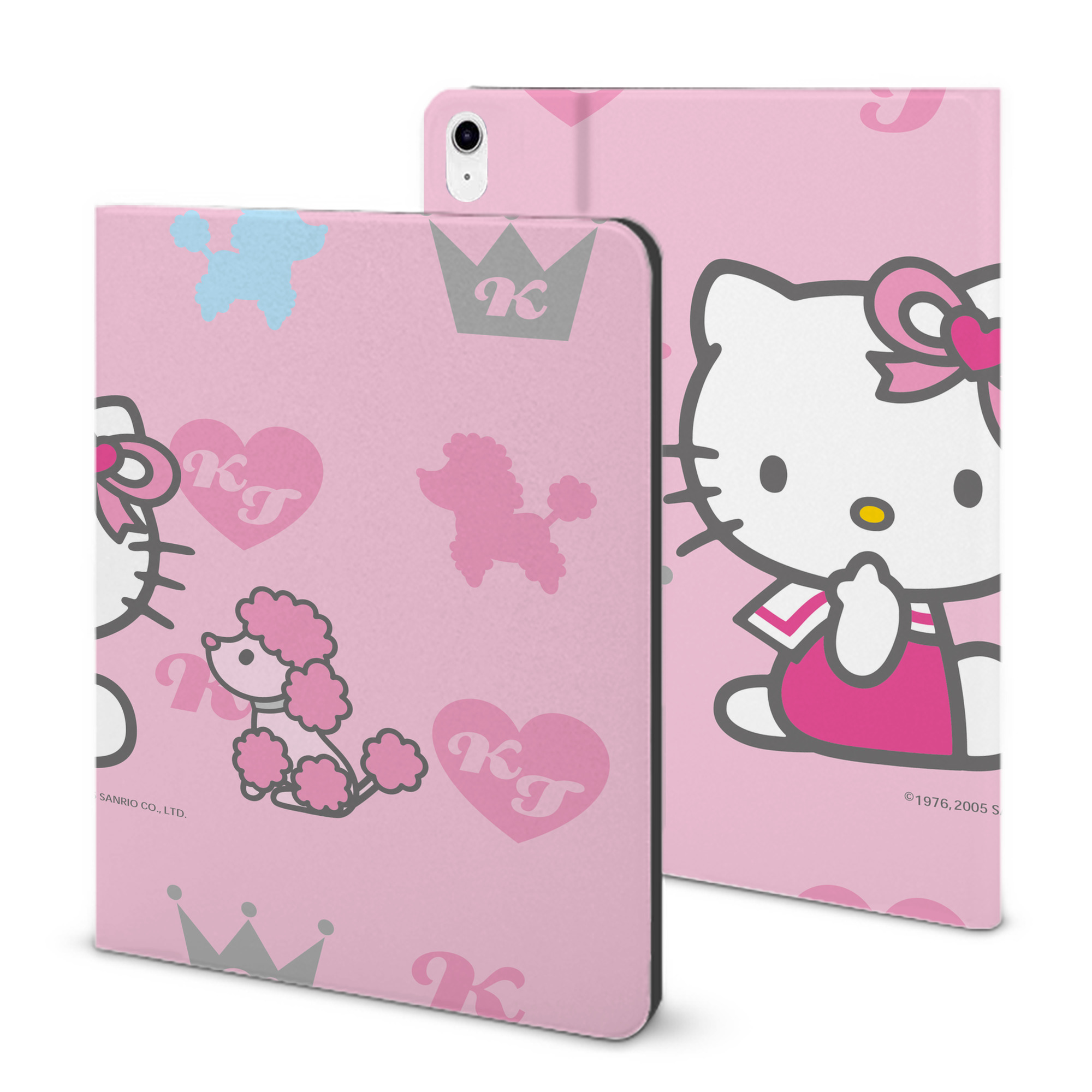 （画像用） Hello Kitty ハローキティ IPad ケース ブック型 PUレザー TPU 耐衝撃 軽量 薄型 ペン収納なし 全面保護 IPad 各モデル対応